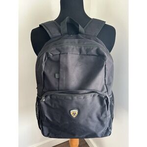 Ariat Backpack Black 17" Adult Riding Multi-Pocket Adjustable Nylon Straps